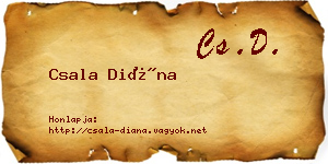 Csala Diána névjegykártya